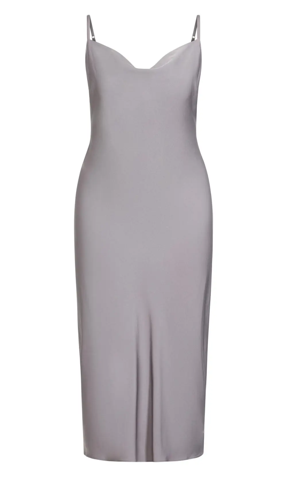 Evans Grey Satin Slip Dress