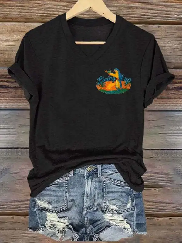 Women's Liuing It Up Print Shirt