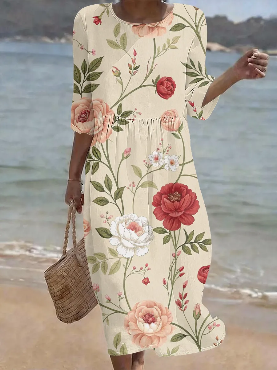 Women's Comfortable Floral Dress