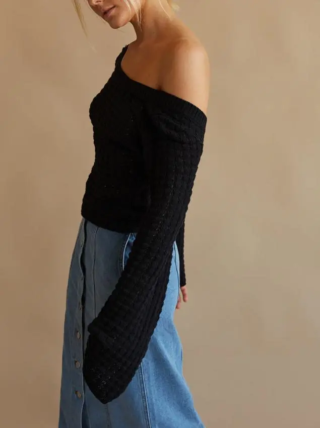 Jackie Slouchy Bell Sleeve Sweater