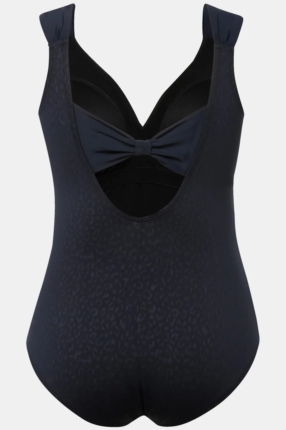 Badeanzug Leo-Jacquard Softcups tiefer Rücken