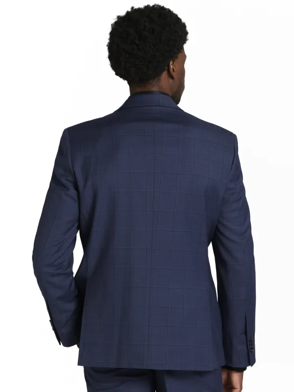 Joseph Abboud Classic Fit Wool Blend Windowpane Suit Jacket