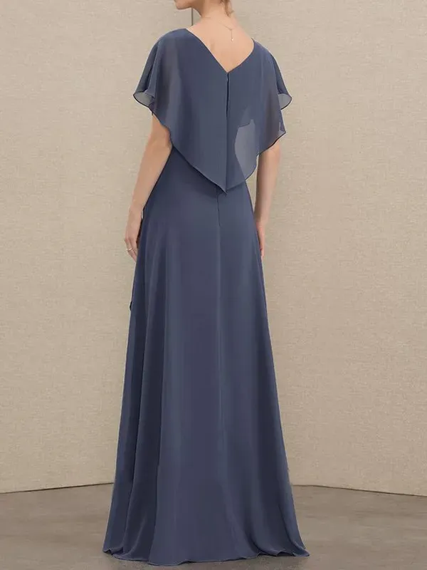 Elegant and dignified ruffle maxi dress