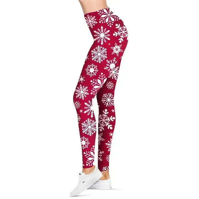 Santa Claus Leggings Jogger Pants Women's Christmas Christmas Christmas Eve Adults' Christmas New Year Eve Polyester Lycra Spandex Pants