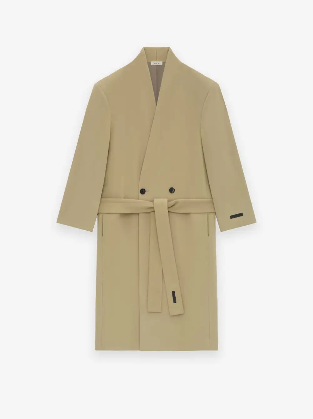 Melton Wool Lapelless Coat