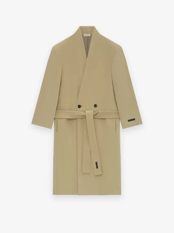 Melton Wool Lapelless Coat