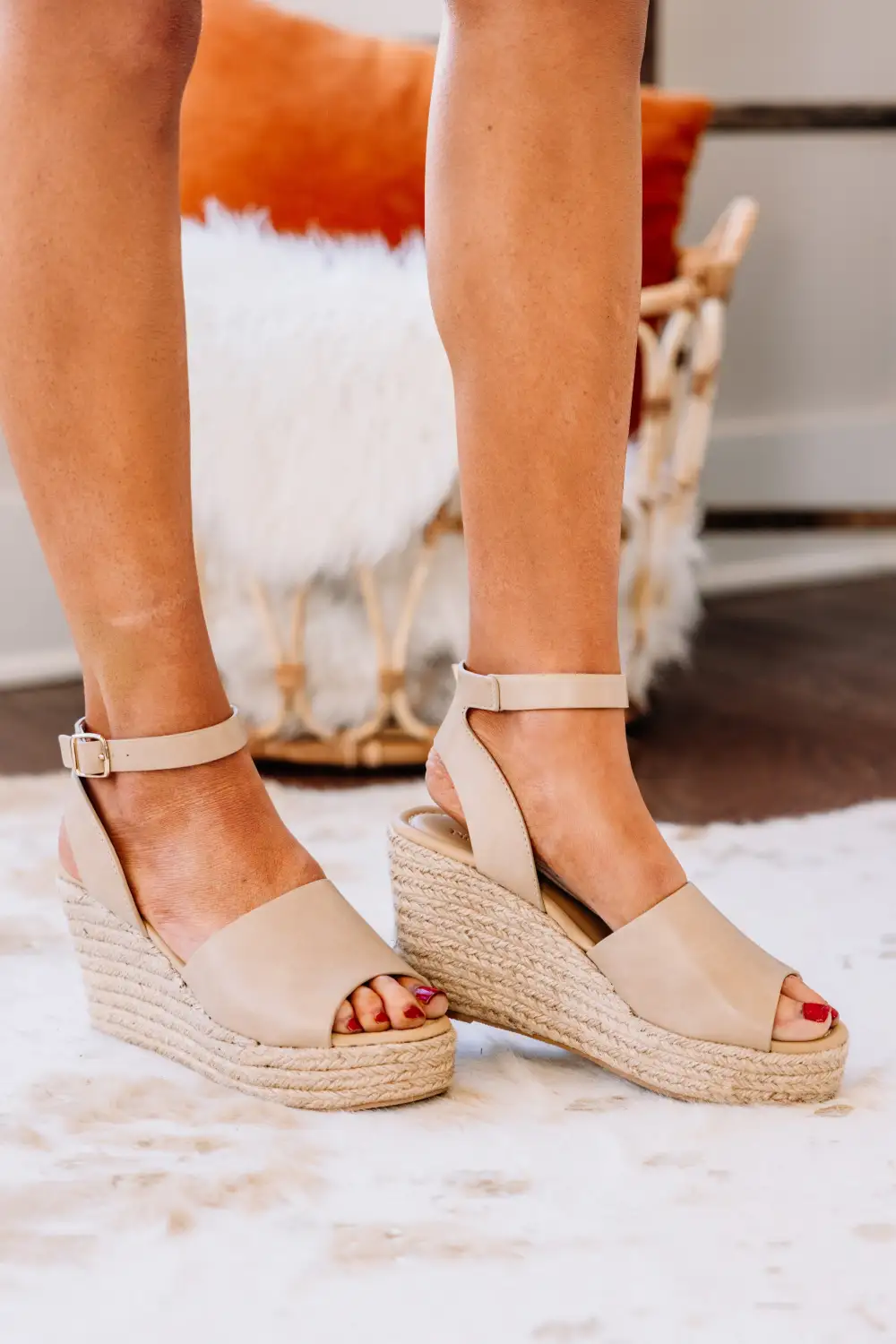 Keep You Updated Nude Wedges