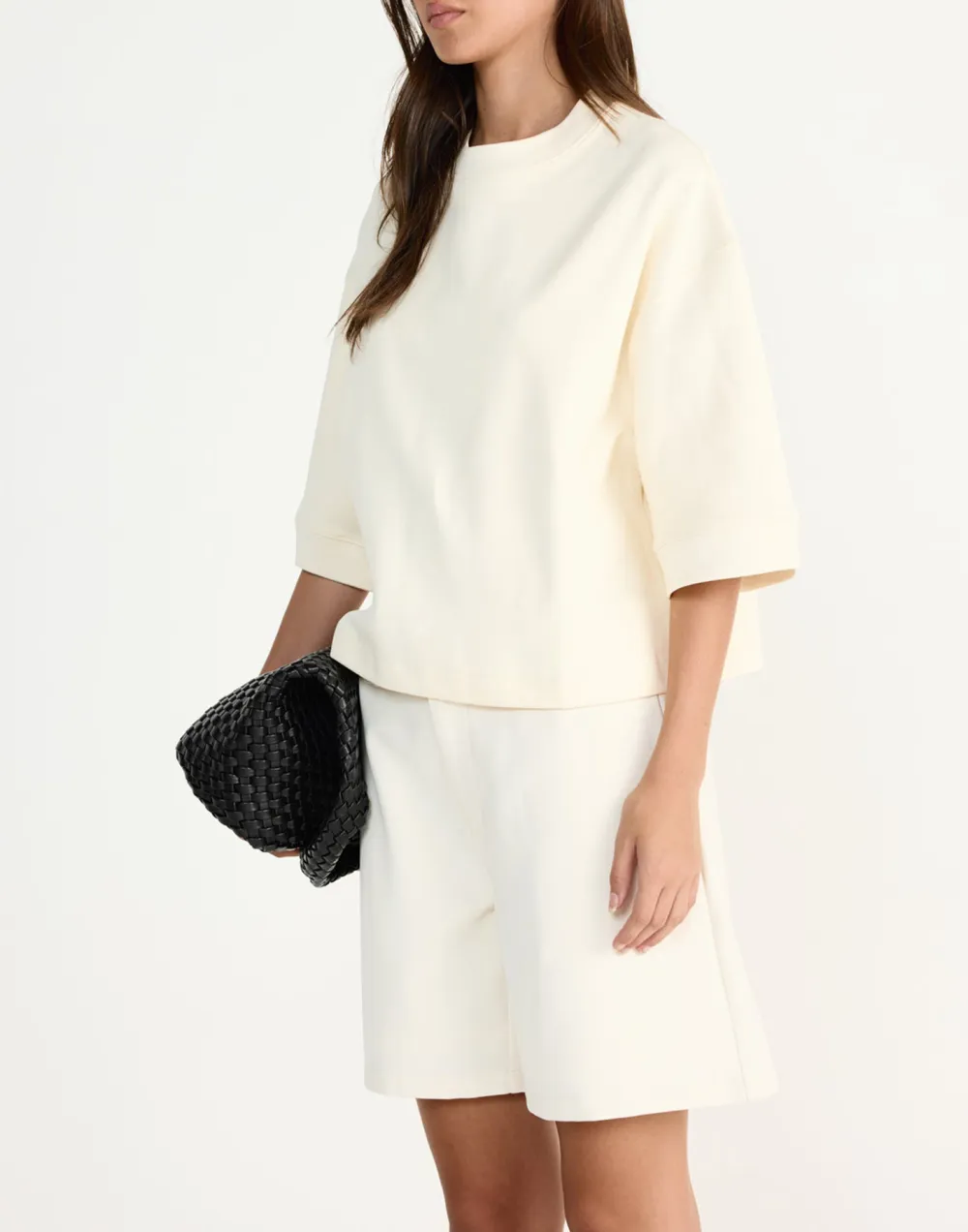 Solid Color Basic Loose Short Sleeves