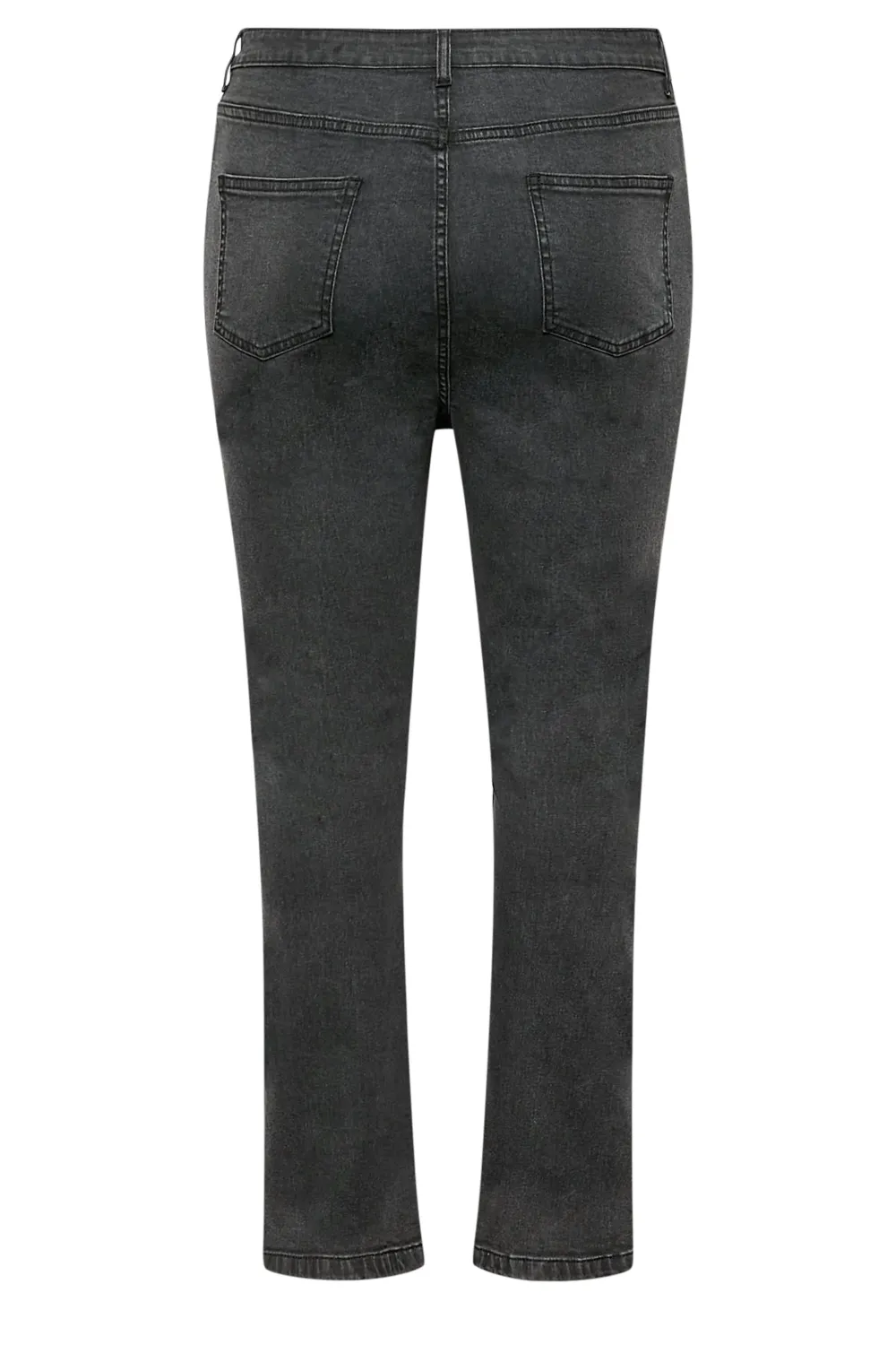 YOURS Curve Blue Side Split Stretch Straight Leg Jeans