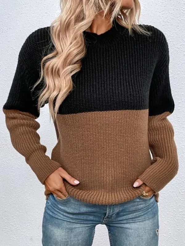 Casual Long Sleeve Cotton Sweater