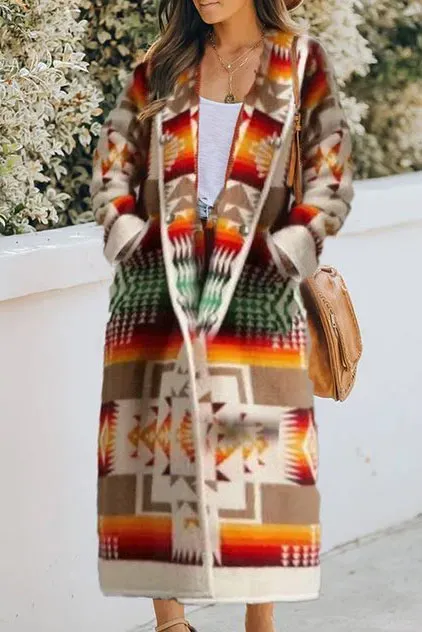 Vintange Western Style Hooded Coat