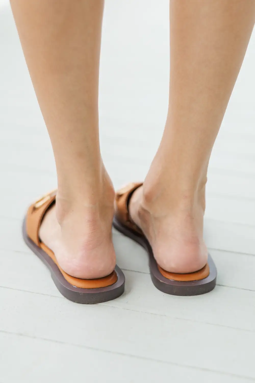 Just For You Tan Slide Sandals