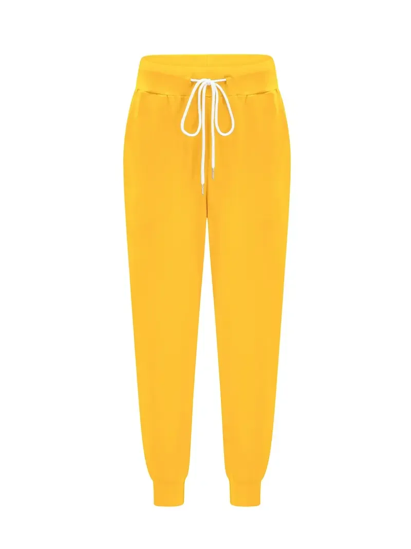 Solid Drawstring Waist Jogger Pants, Casual Sporty Slant Pocket Pants, Women's Clothing