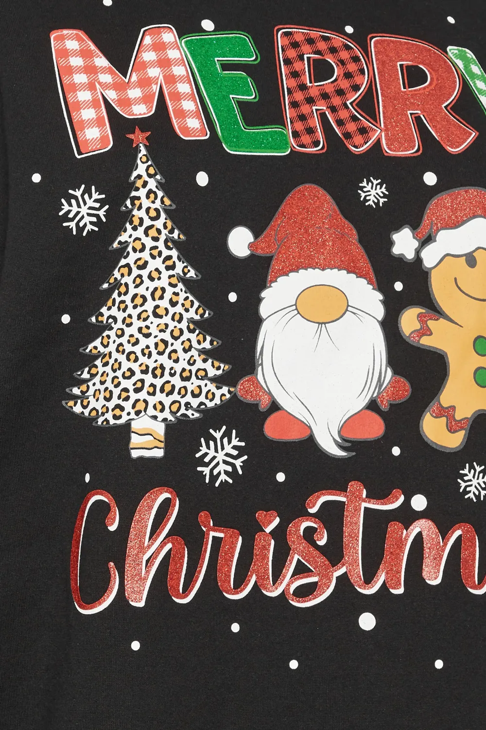 YOURS Curve Black 'Merry Christmas' Heart Embellished Sweatshirt Dress