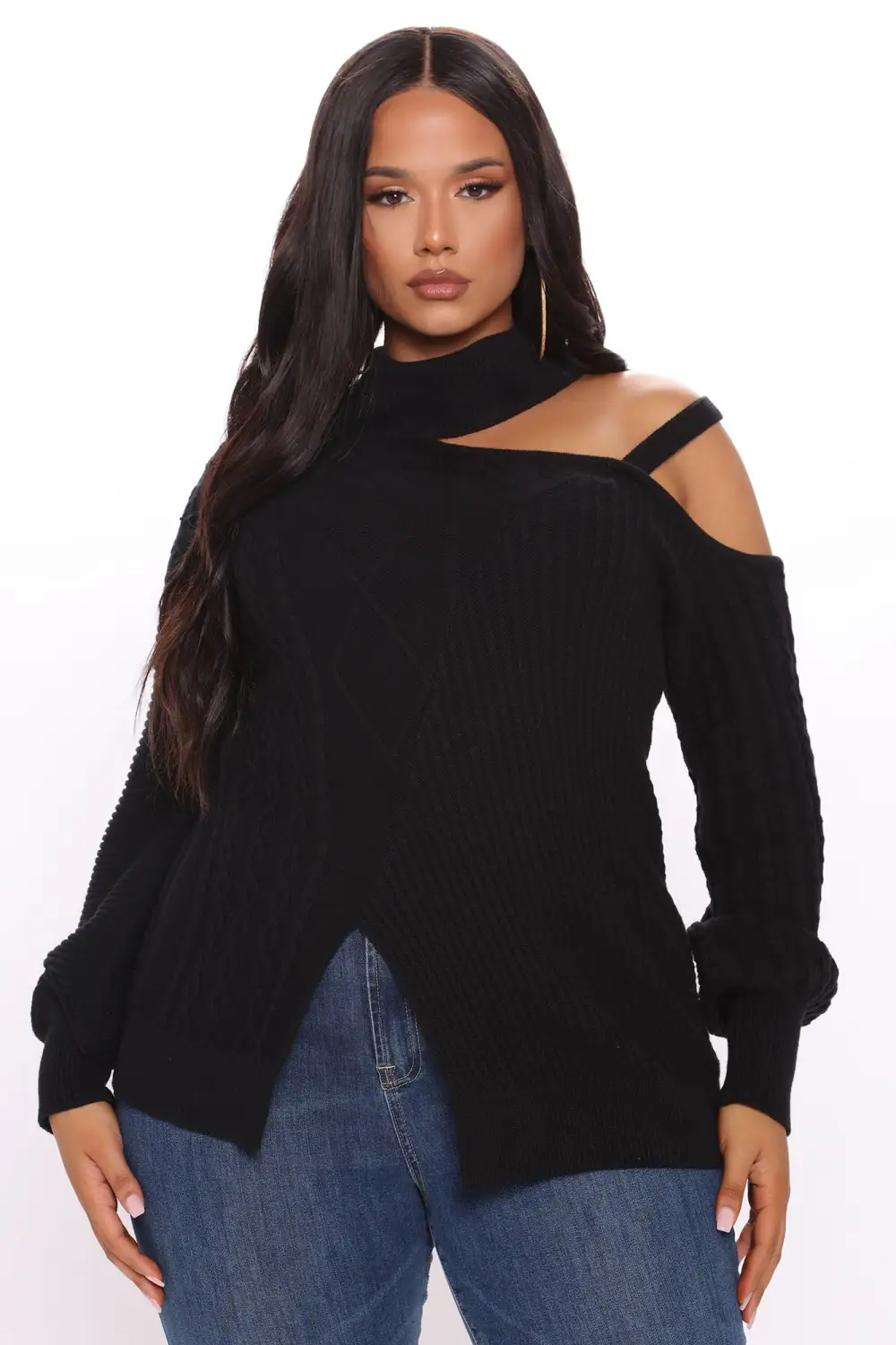 Keeping Me Away From The Cold Sweater - Black