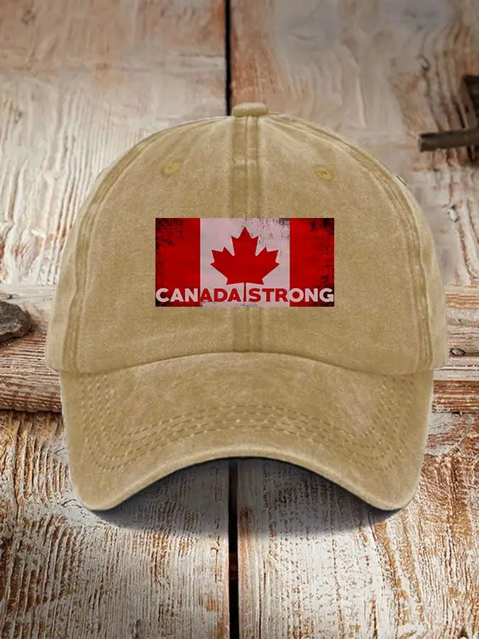 Canada Strong Flag Print Casual Unisex Hat
