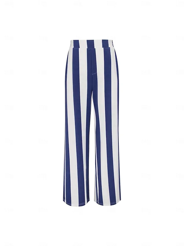 Striped Strapless Pocket Beach Jumpsuit