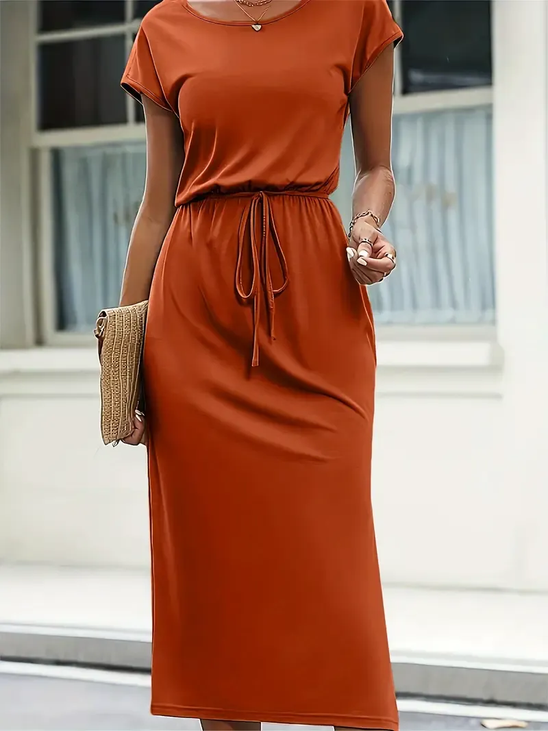Women's Fitted Polyester Dress
