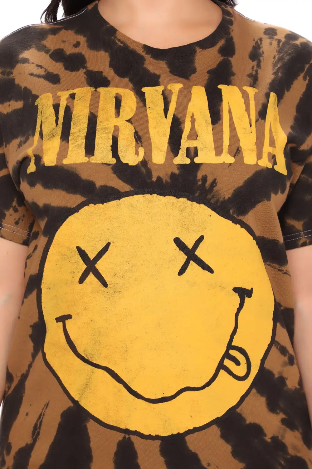 Nirvana Swirl Smile Top - Black/combo