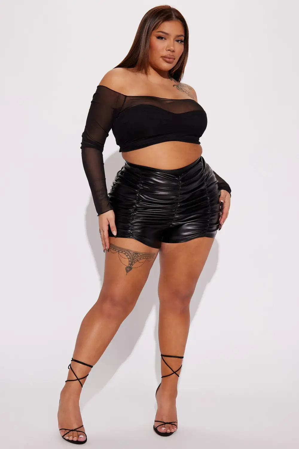 She's Sweet Mesh Top - Black