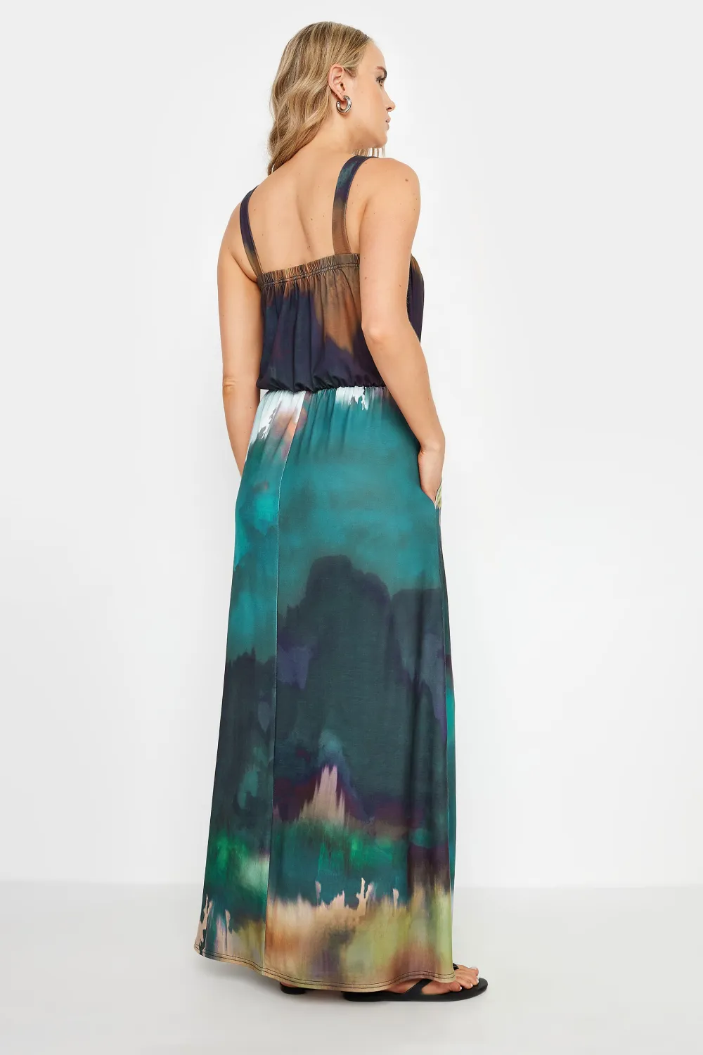 LTS Tall Green & Purple Ombre Maxi Dress