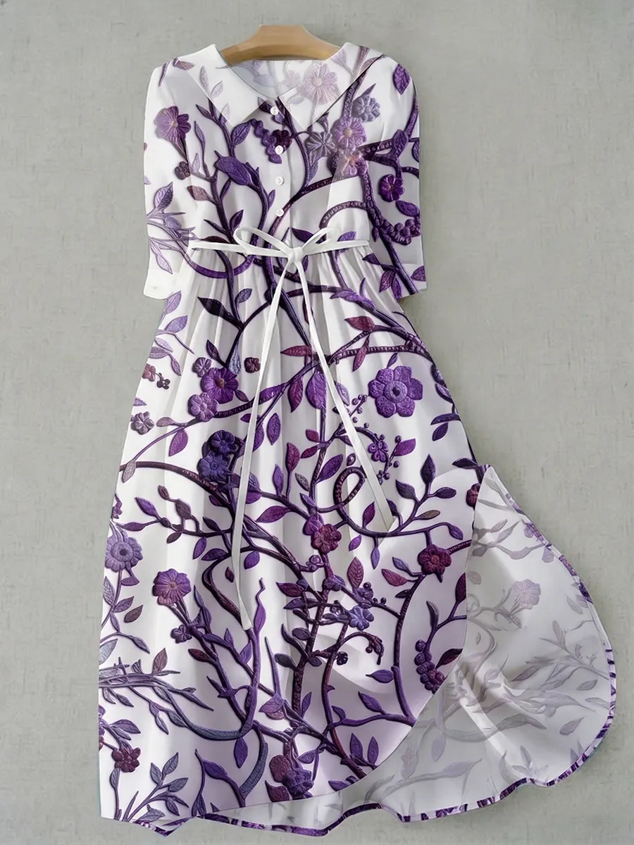 Women's Retro Floral Art Dress