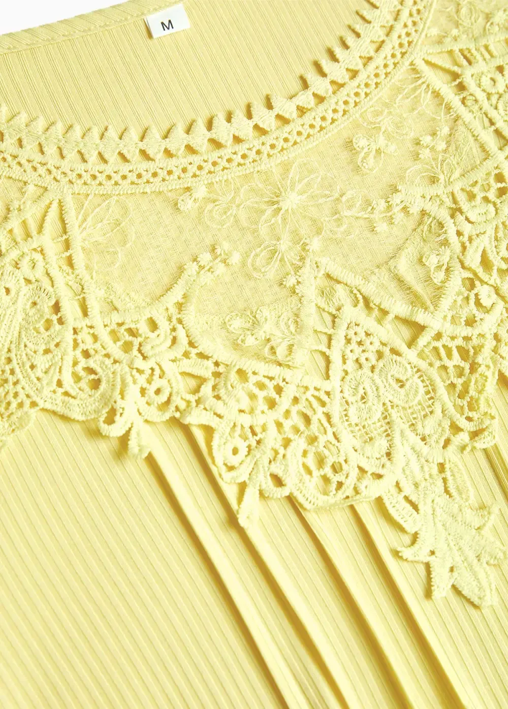 Light Yellow Patchwork Long Sleeve Round Neck T Shirt