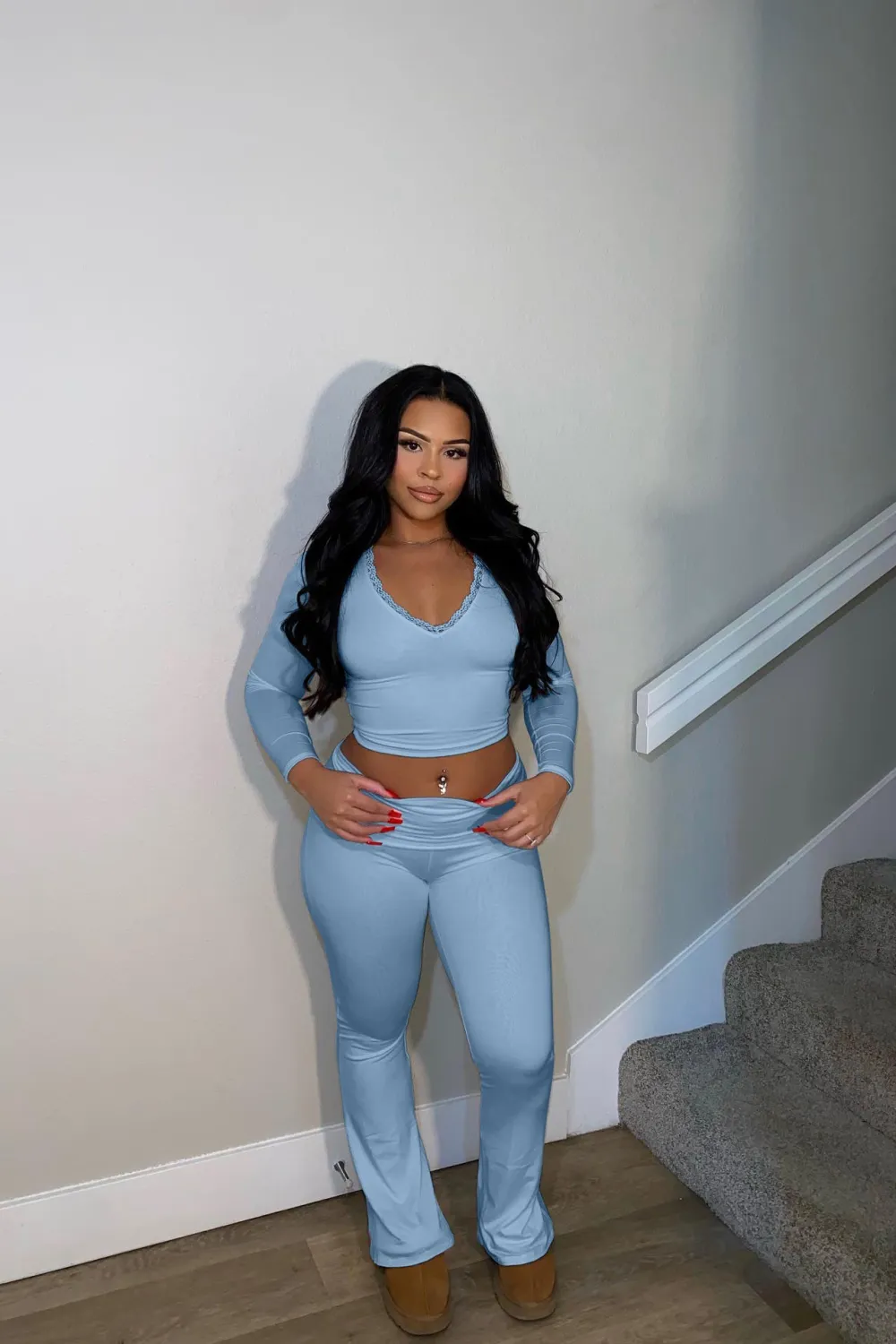 Tamara Snatched Pant Set - Blue