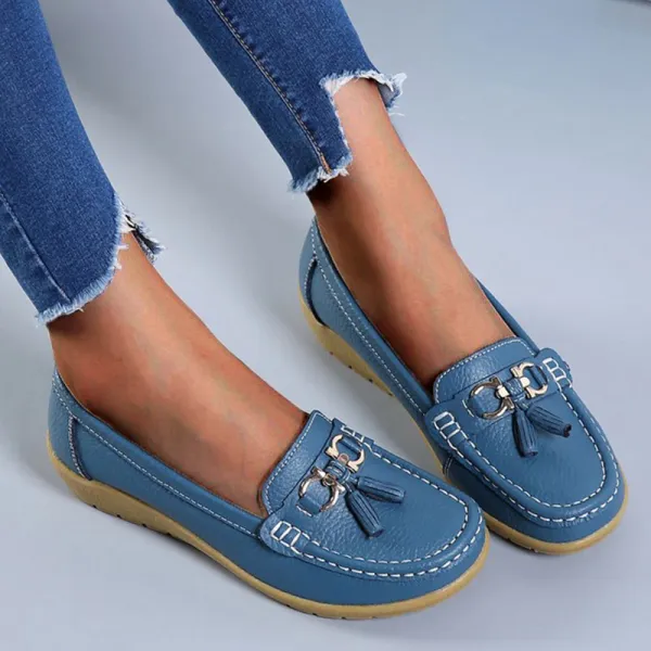 Women Flats Ballet Leather Breathable  Casual  Shoes