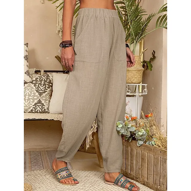 Women's High Waist Yoga Pants Maillard Wide Leg Pants Bottoms Quick Dry Solid Color White Black Gray Fitness Gym Workout Summer Sports Activewear Stretchy Skinny / Athletic / Athleisure