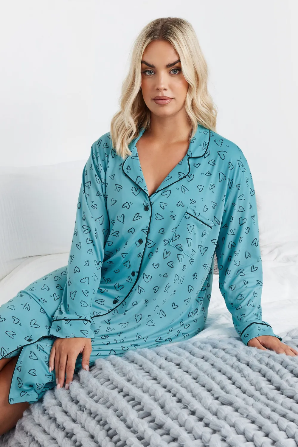 YOURS Curve Red Check Print Soft Touch Nightshirt