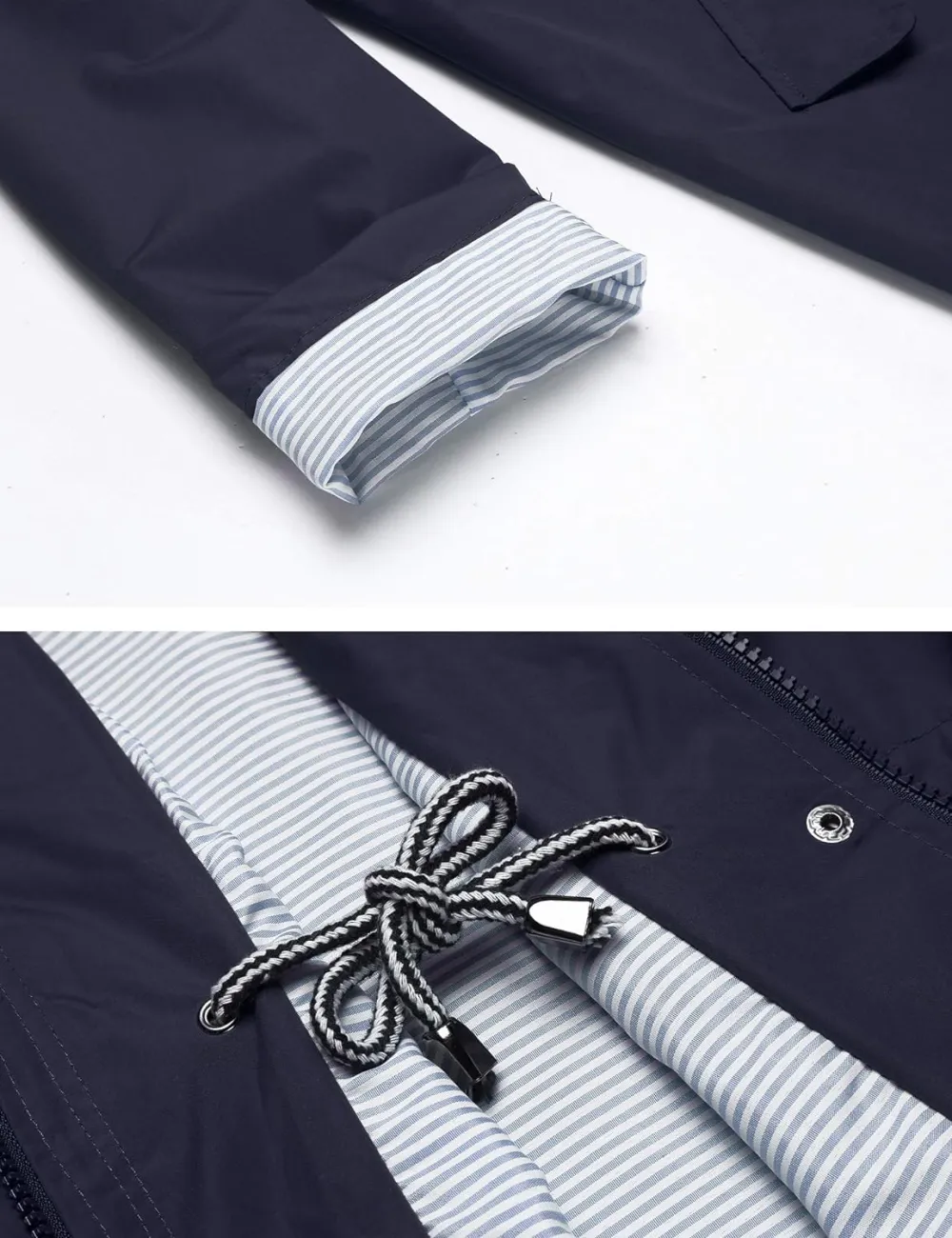 LOMON Raincoat Women Waterproof Long Hooded Trench Coats Lined Windbreaker Travel Jacket S-XXL