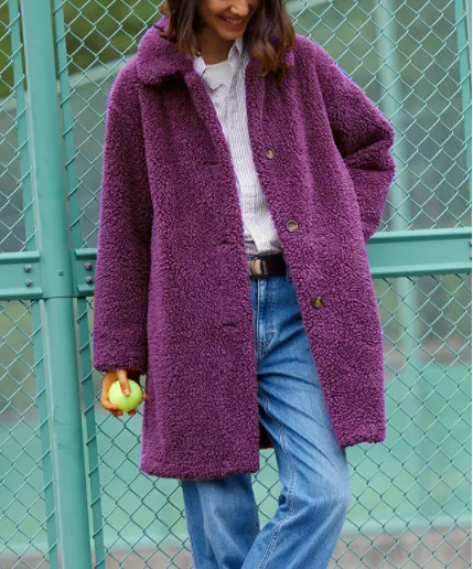 Winter plush coat coat colorful warm coat