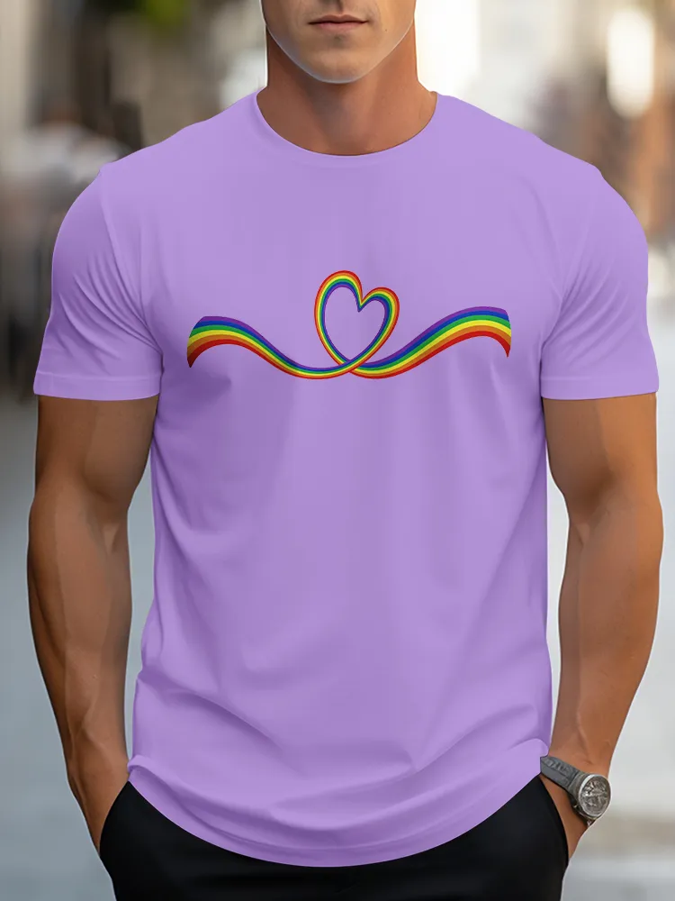 Men's Pride Month Round Neck Short Sleeves T-Shirt