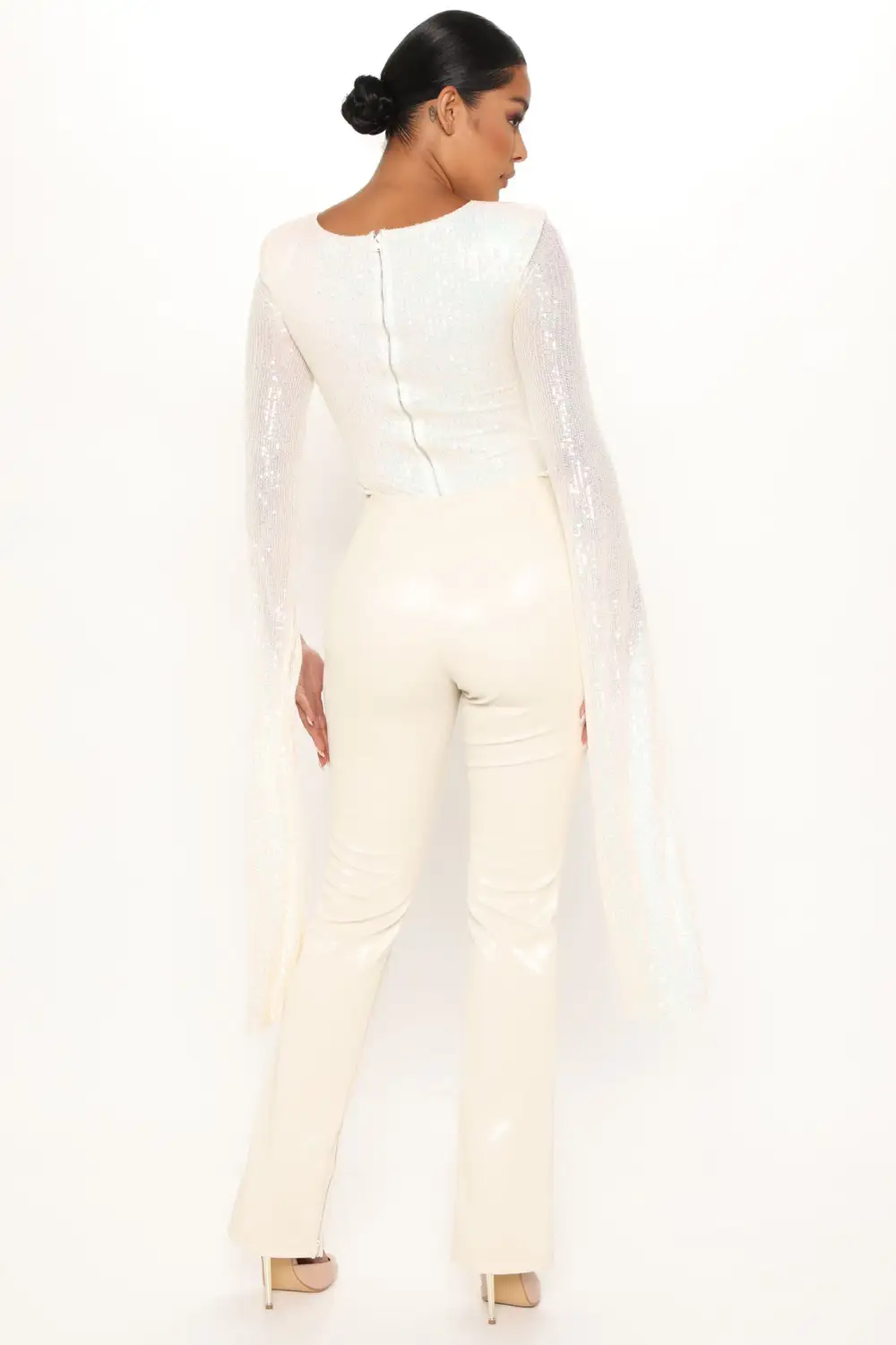 That Glimmer Glow Sequin Bodysuit - Cream