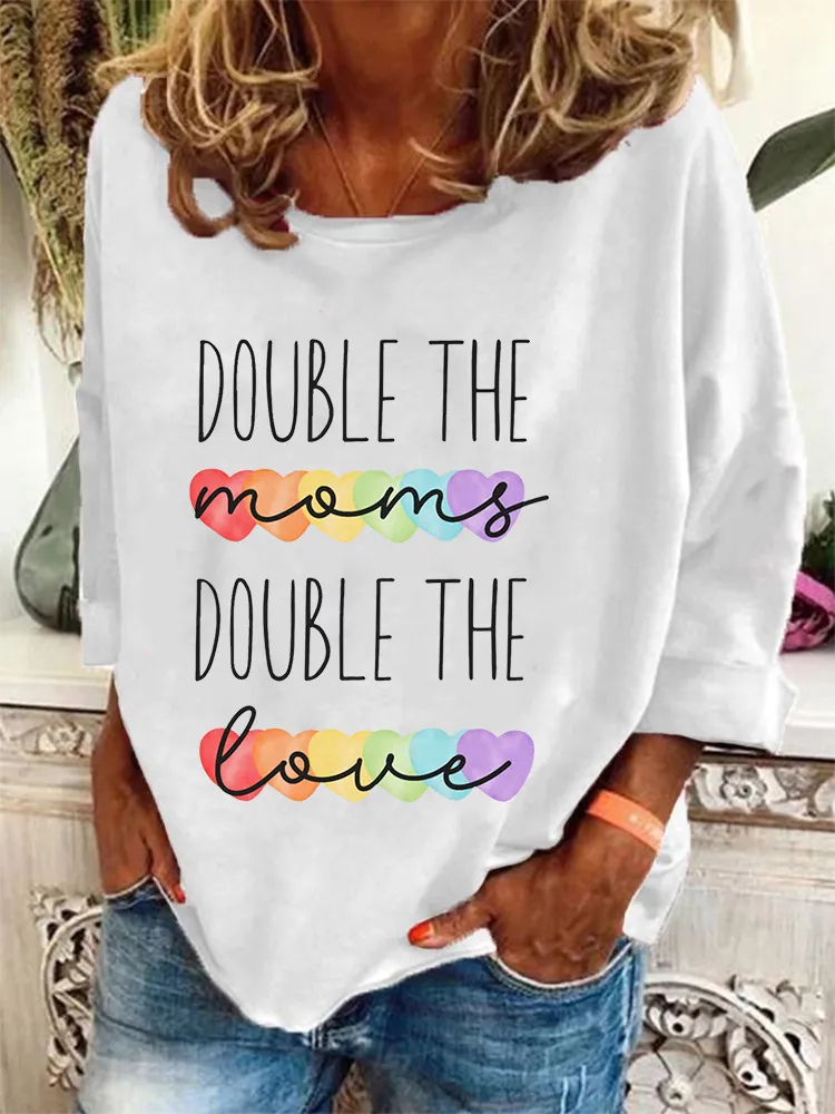 Women'S Pride Month Pride Mom V-Neck Short-Sleeved T-Shirt