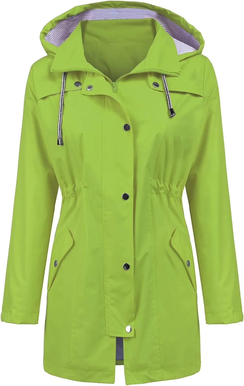 LOMON Raincoat Women Waterproof Long Hooded Trench Coats Lined Windbreaker Travel Jacket S-XXL