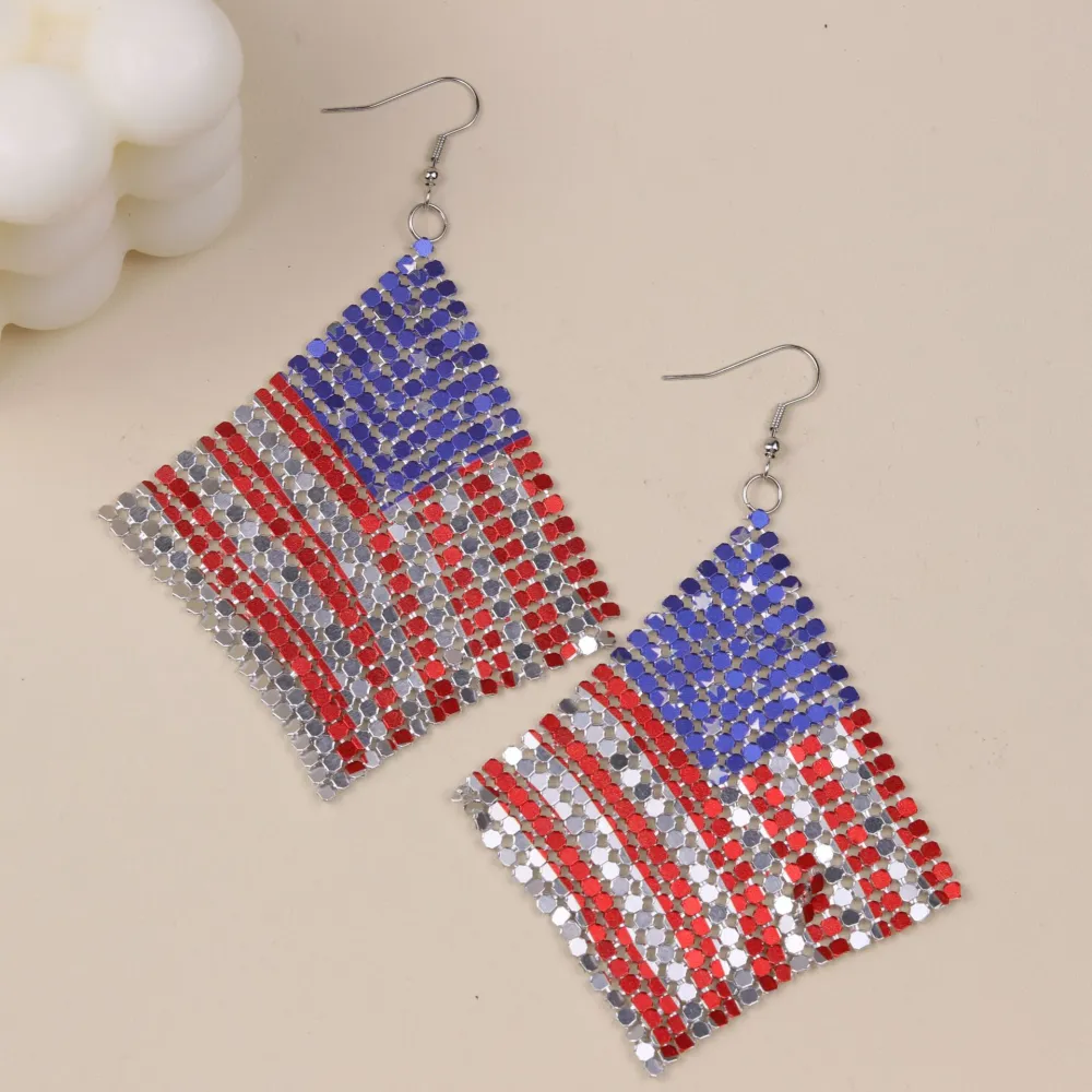 American Independence Day Flag Earrings