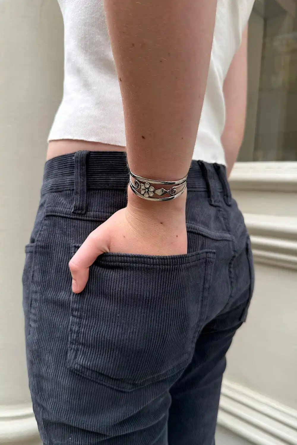 Flower Center Open Bracelet