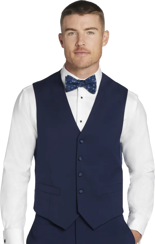 Tommy Hilfiger Slim Fit Wool Blend Tuxedo Vest