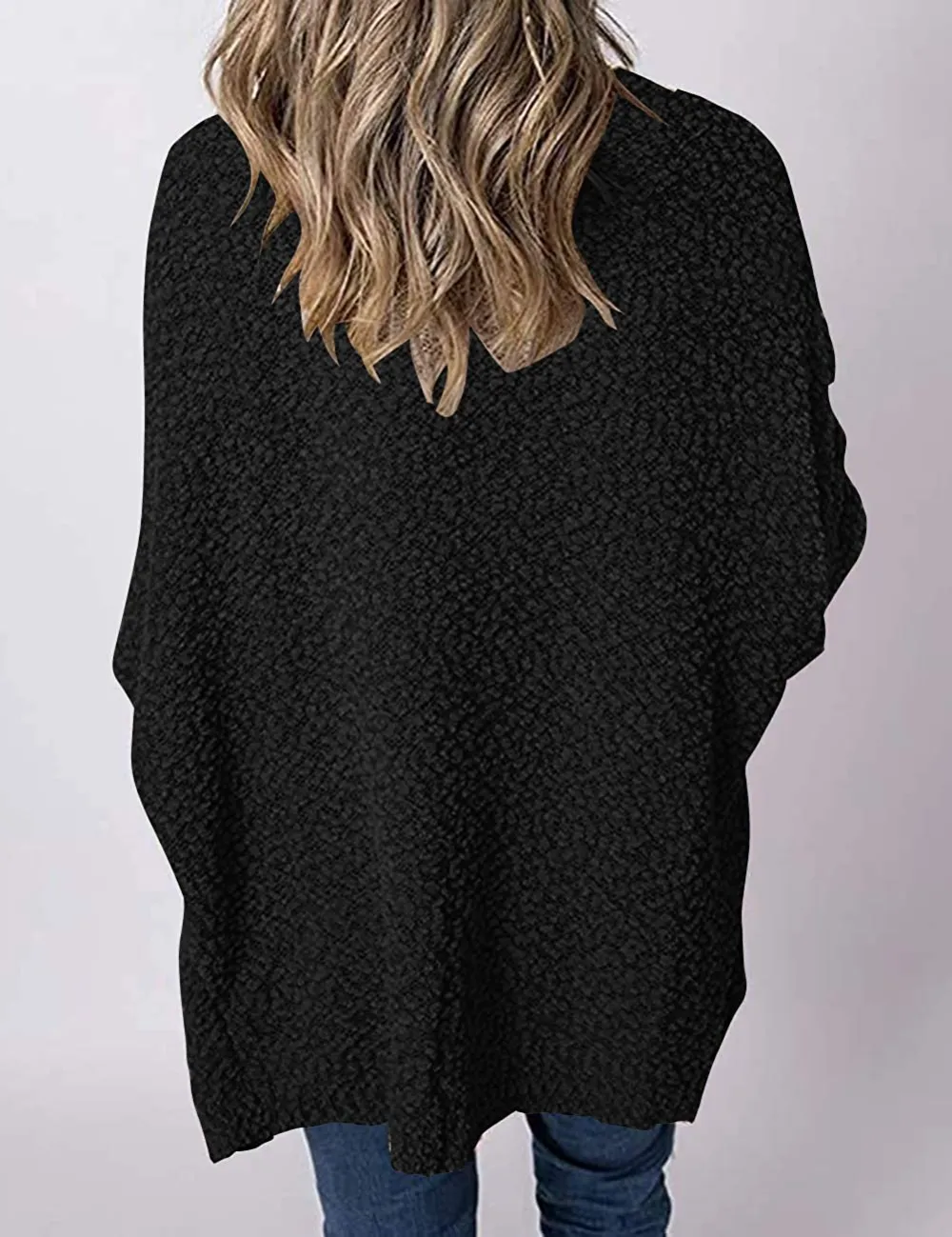 Women's Long Sleeve Soft Chunky Knit Sweater Open Front Cardigans Outwear Coat