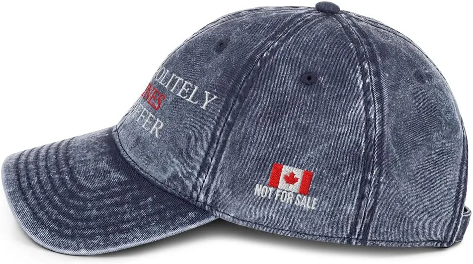 Canada Politely Declines Your Offer Hat, Embroidered Canada is Not for Sale Cap, Vintage Distressed Cotton Twill Dad Hat