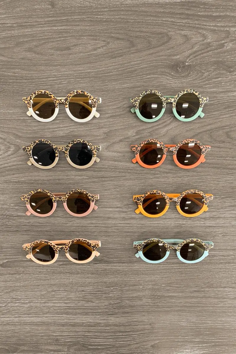 Round Cheetah Print Sunnies