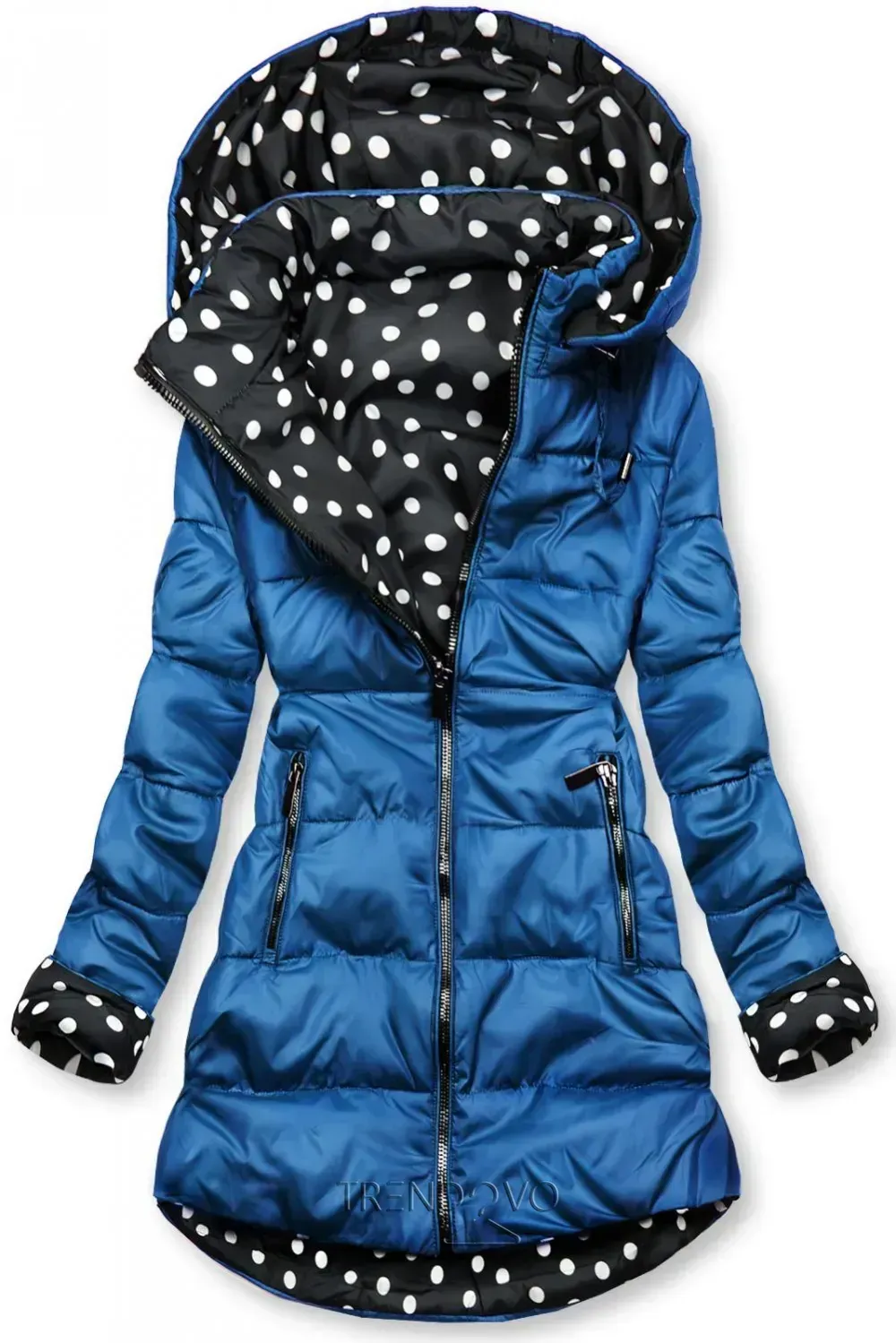 Ladies double-sided parka coat