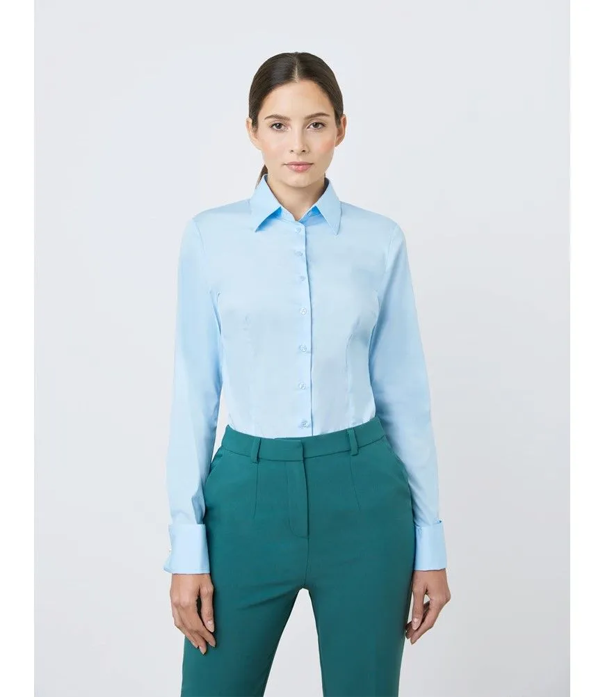 Fitted Cotton Stretch Shirt - Double Cuff