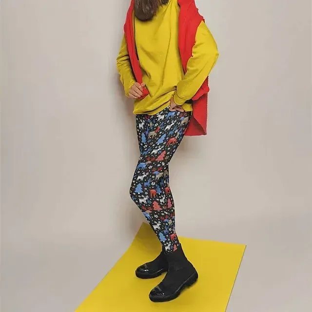 Santa Claus Leggings Jogger Pants Women's Christmas Christmas Christmas Eve Adults' Christmas New Year Eve Polyester Lycra Spandex Pants