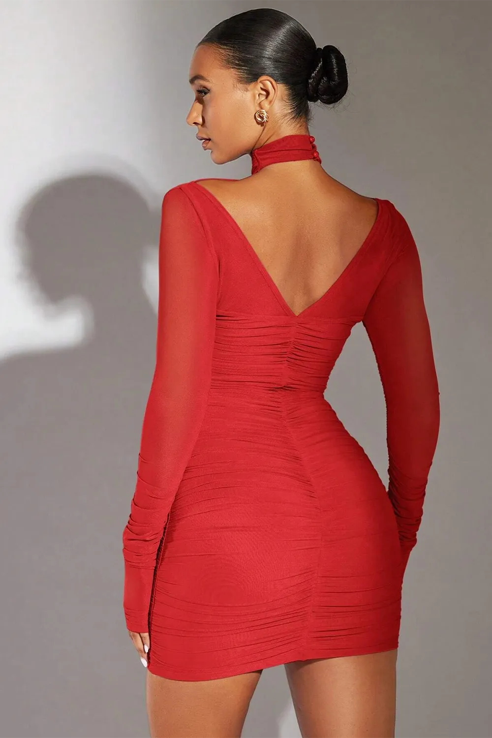 BAE women's solid color slim fit hollow skirt