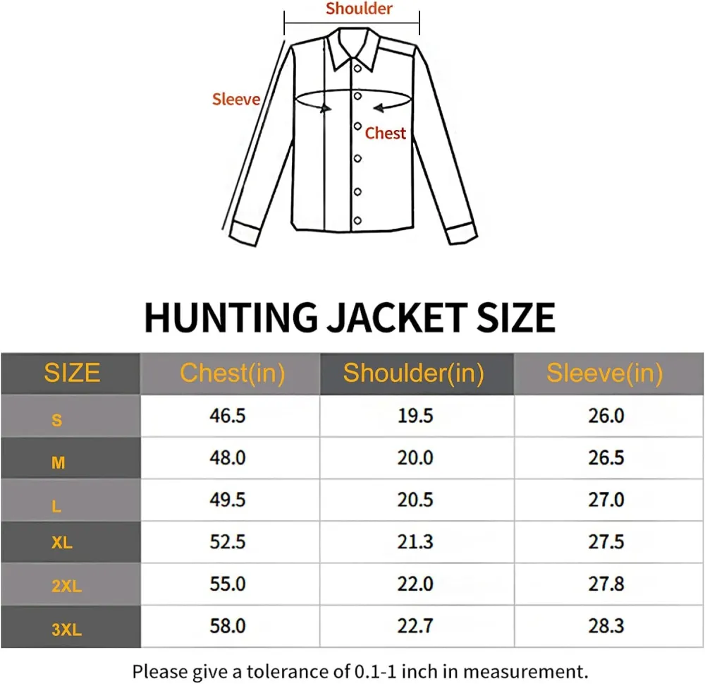 Hunting Jacket for Men Quiet Hunting Camouflage Clothing Hoodie Camo Coat Water-Repellent Windproof