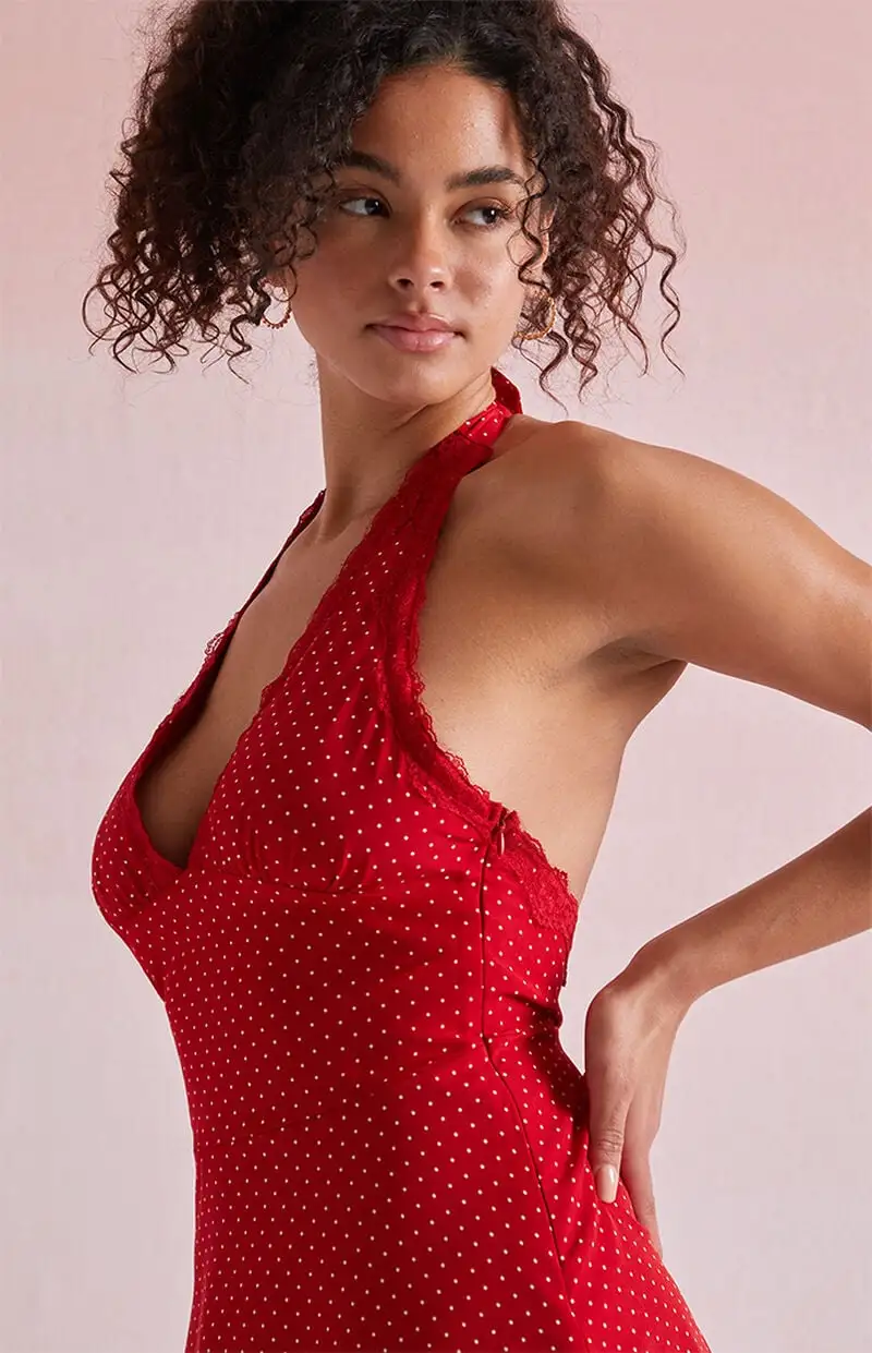 Beverly and Beck Lucy Lace Trim Mini Dress