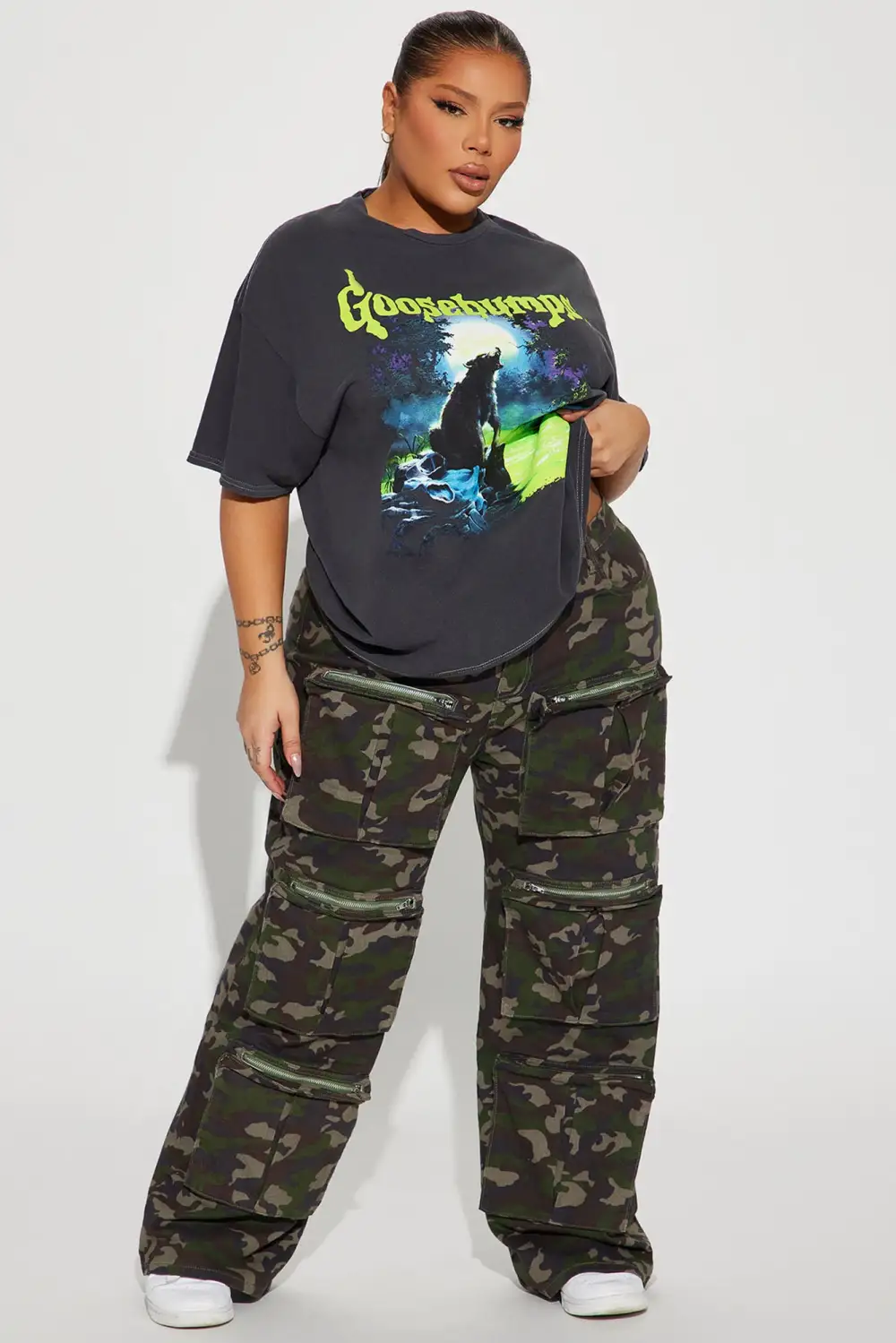 Goosebumps Washed Graphic Tee - Black Wash